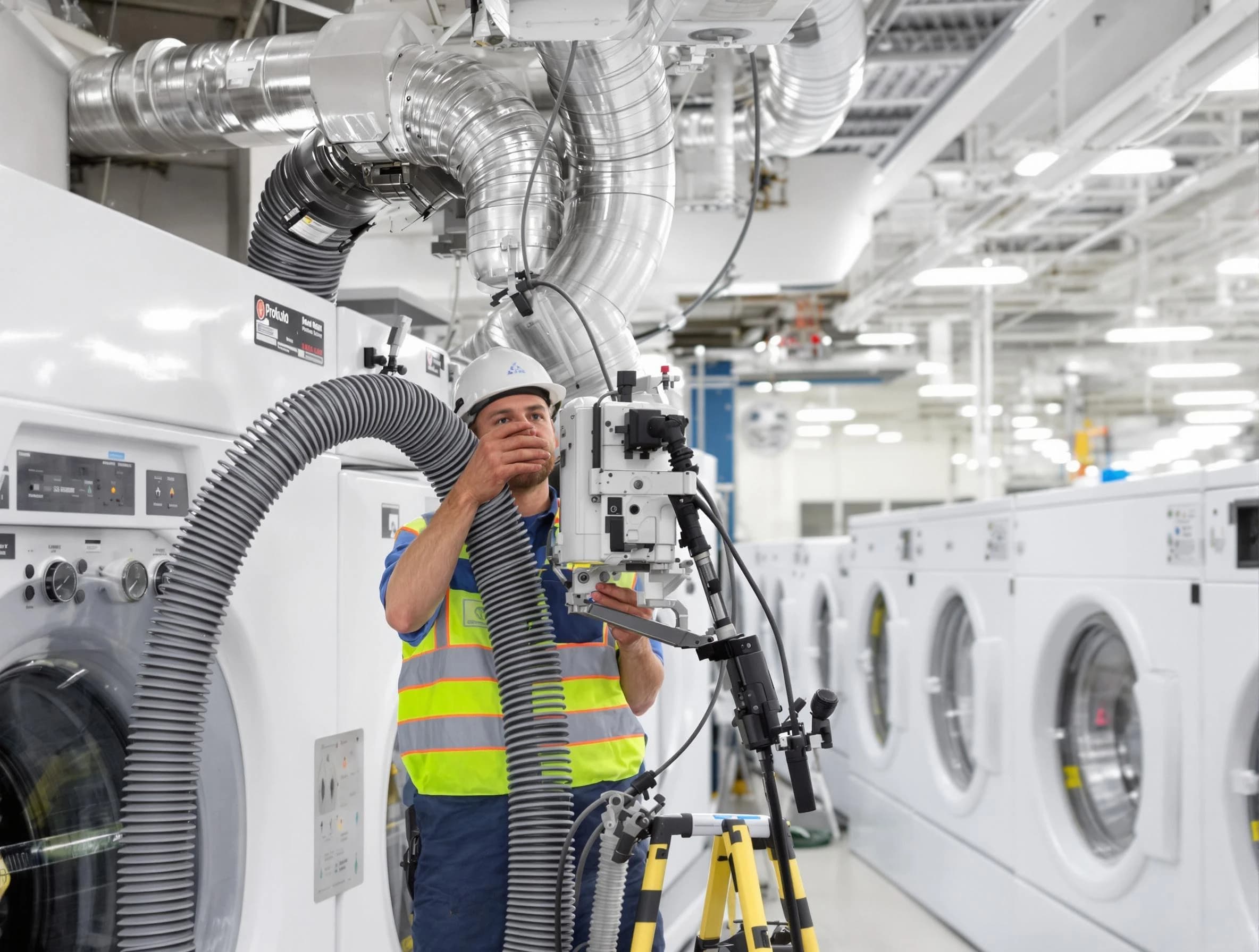 Belvedere Park Dryer Vent Cleaning team performing commercial-grade dryer vent cleaning at a business facility in Belvedere Park