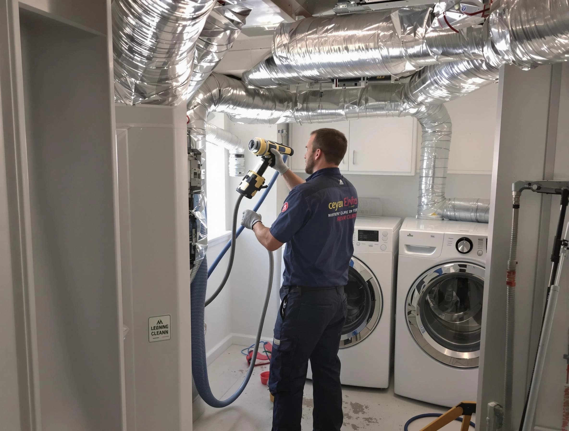Belvedere Park Dryer Vent Cleaning specialist using advanced equipment for thorough duct cleaning in Belvedere Park
