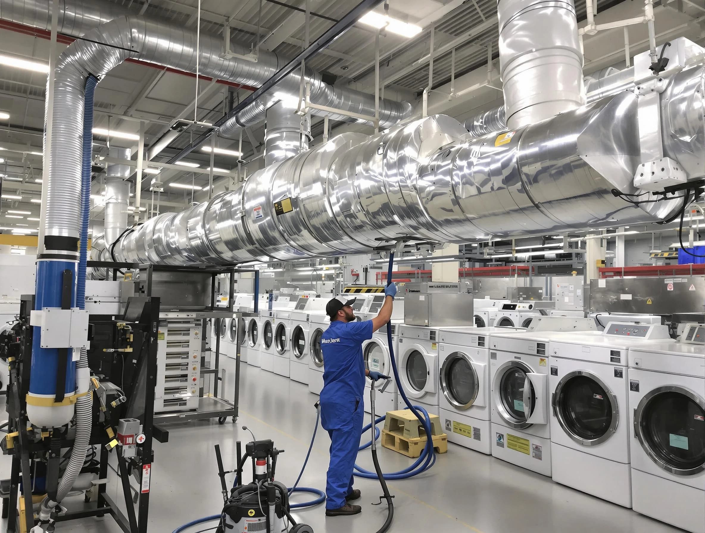 Belvedere Park Dryer Vent Cleaning team performing heavy-duty industrial dryer vent cleaning in Belvedere Park